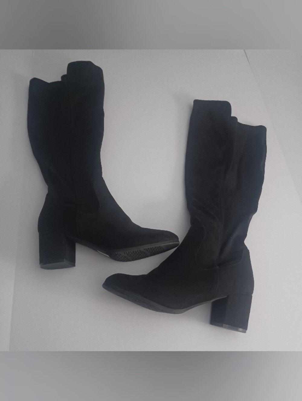 Dream Pairs Blk Heeled Tall Boots Sz 9.5
